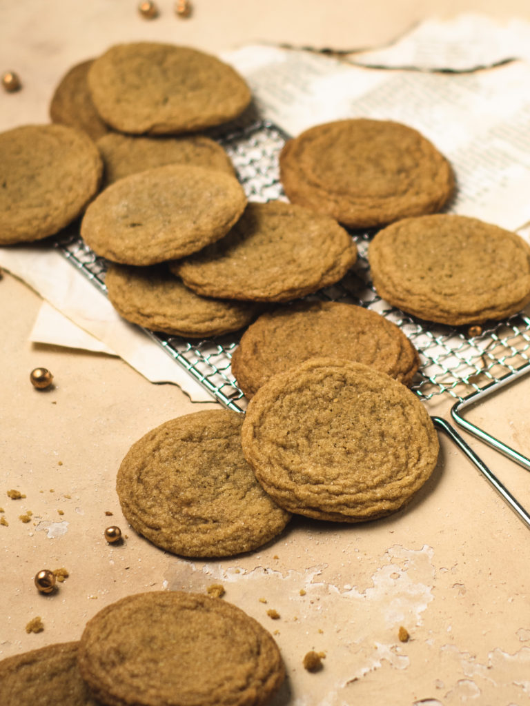 Pile of brown sugar cookies fresh from the oven